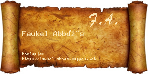 Faukel Abbás névjegykártya
